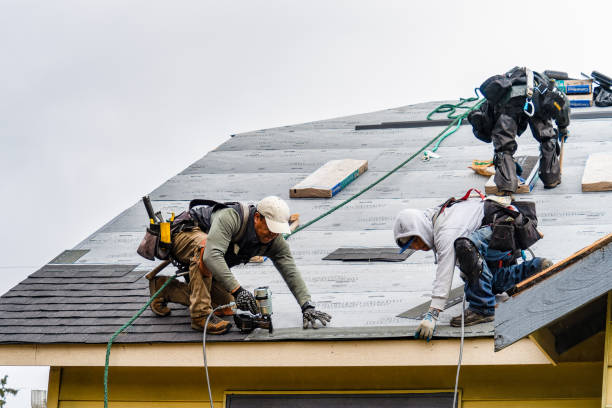 Professional Metal Roofing technician working in Cement, OK